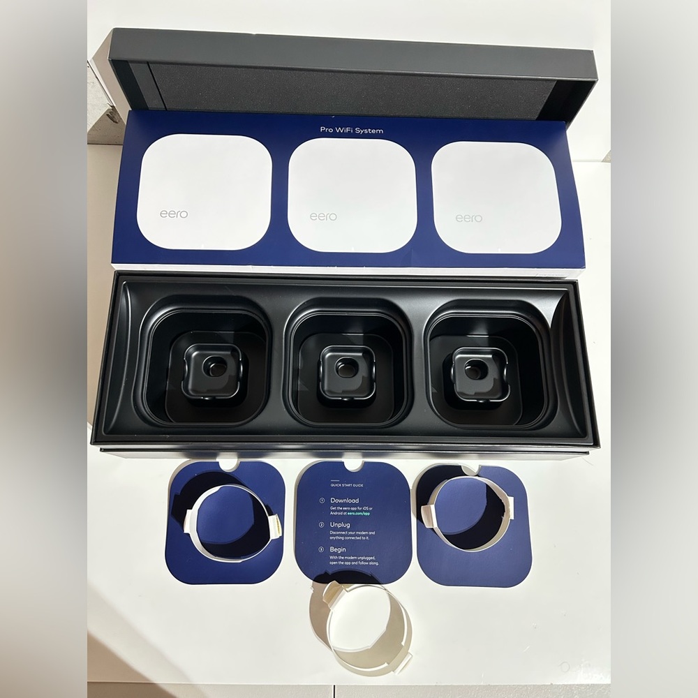 Eero Pro WiFi System Mesh 3 pack EMPTY BOX ONLY B010311 Model